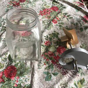 Vintage Sunbeam Mixmaster Glass/Wood Butter Churn - Classic Butter Churn - Nice